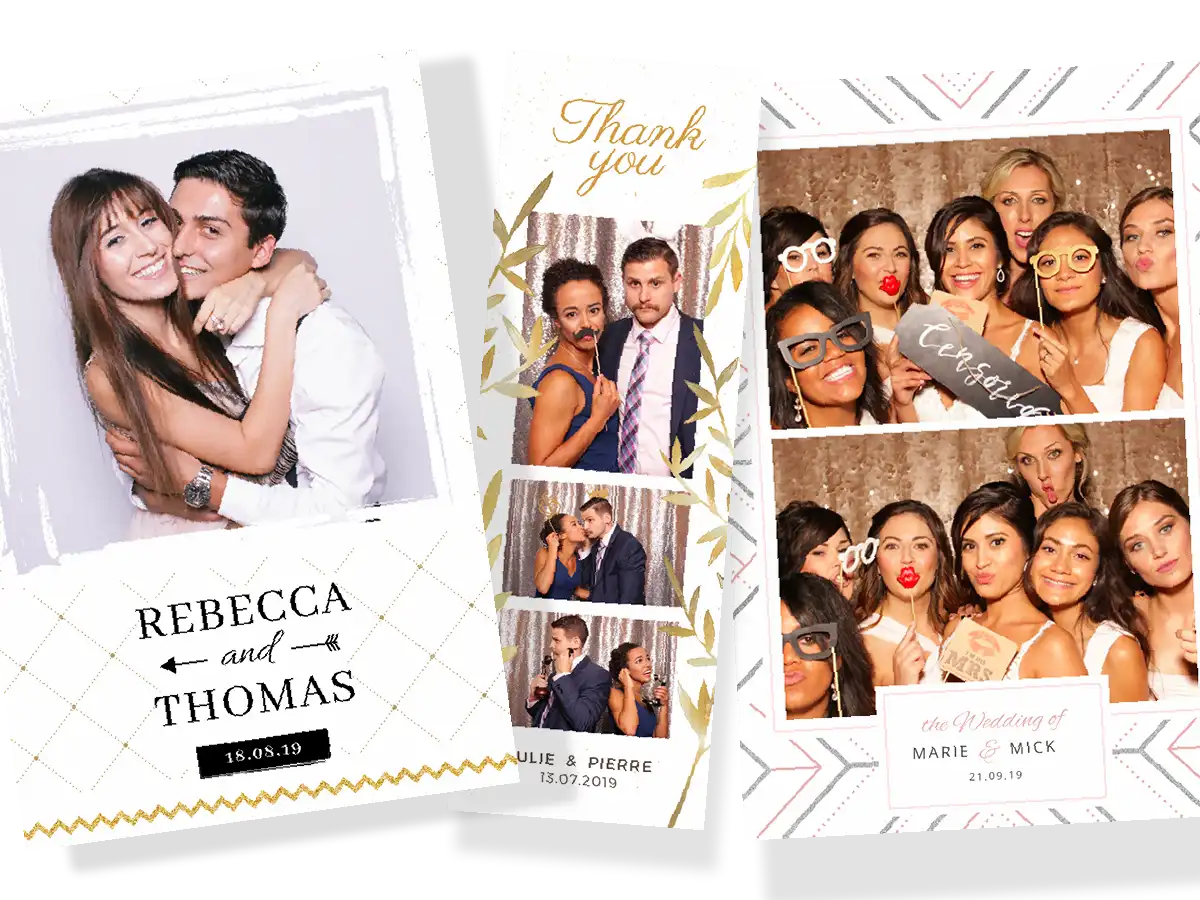 Design personnalisé pour photobooth entreprise